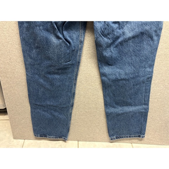 Carhartt Straight Leg Traditional Fit Jeans Mens Blue Casual Workwear 42x32 - Picture 6 of 7